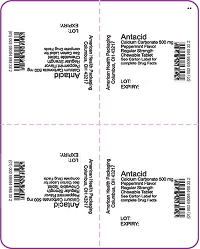500 mg Antacid Peppermint Chewable Tablet Blister